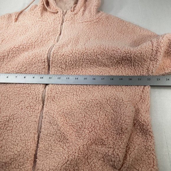 Champion C9 Women's Size Medium Jacket Hooded Sherpa Full Zip Closure Pink New - Picture 10 of 16